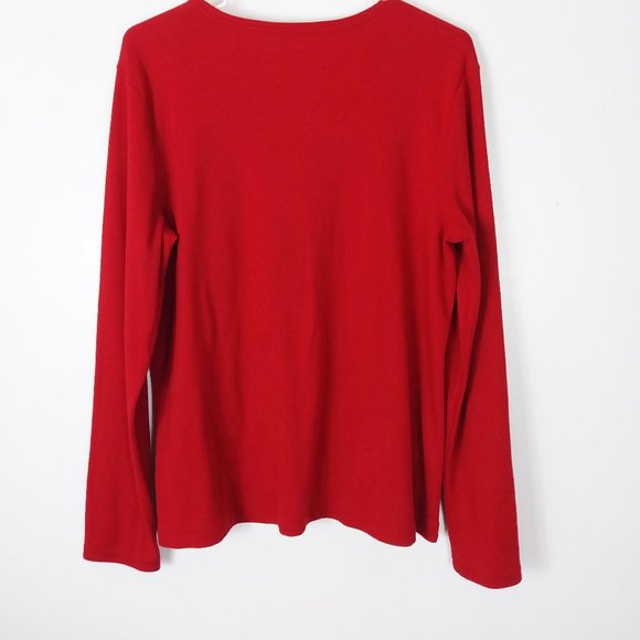 Croft & Barrow long sleeve Christmas tee size XL - Picture 3 of 6